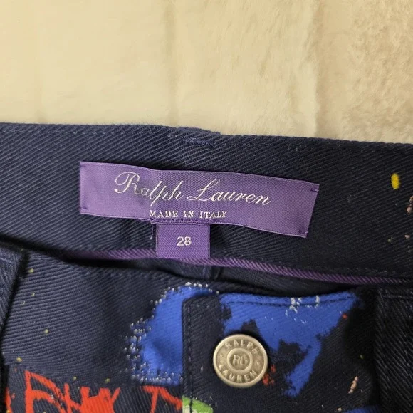 Ralph Lauren Purple Label Embellished 750 Straight Ankle Jeans Womens 28 $1990 - Picture 5 of 11